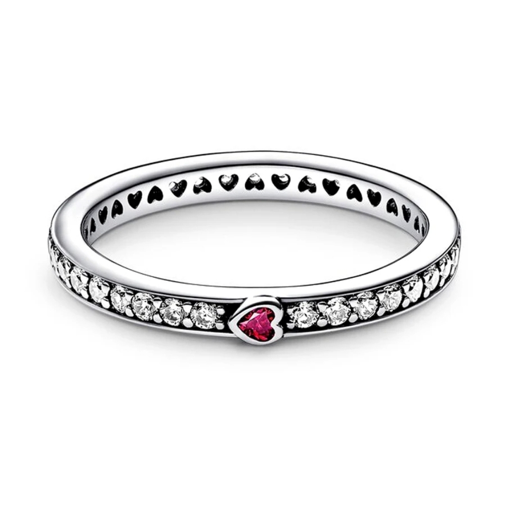 Sterling silver diamond ring